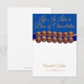 Het Leven Is Als Een Doos Chocolade Notitiekaartje (Voorkant / Achterkant)