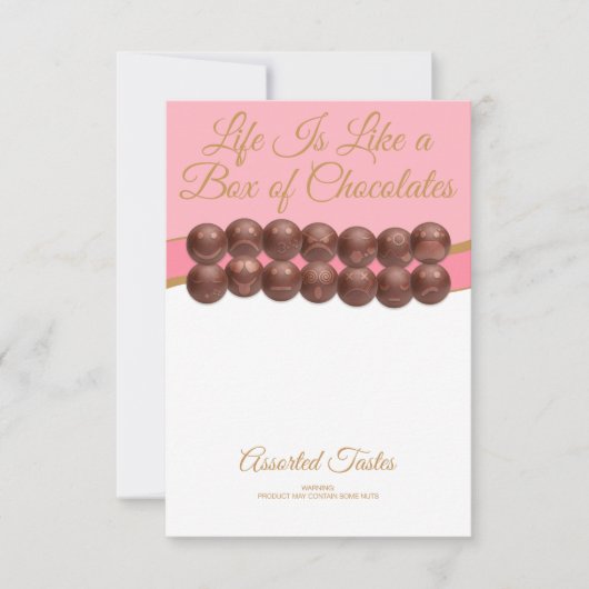Het Leven Is Als Een Doos Chocolade Notitiekaartje (Voorkant)
