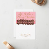 Het Leven Is Als Een Doos Chocolade Notitiekaartje (Voorkant / Achterkant in situ)