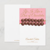 Het Leven Is Als Een Doos Chocolade Notitiekaartje (Voorkant / Achterkant)