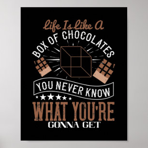 Het leven is als een doos chocolade poster
