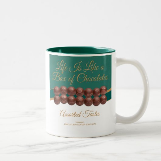 Het Leven Is Als Een Doos Chocolade Tweekleurige Koffiemok (Rechts)
