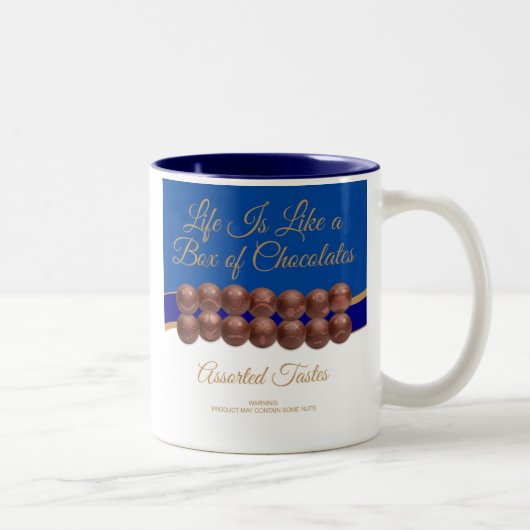 Het Leven Is Als Een Doos Chocolade Tweekleurige Koffiemok (Rechts)