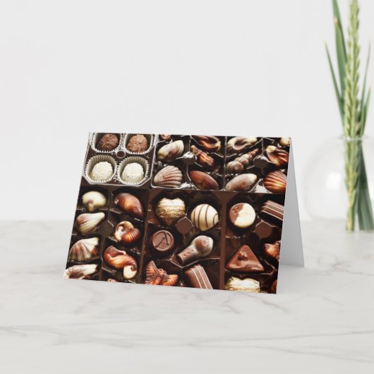 Het leven is als een doos met zoete chocolademelk feestdagen kaart (Voorkant)