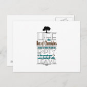 Het leven is als een doos van chocolade Quote Prin Briefkaart (Voorkant / Achterkant)