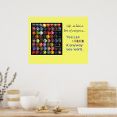 Het leven is als een doos van krijtjes poster (Keuken)