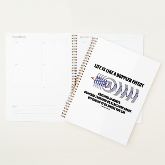 Het leven is als een Doppler Effect Waves Physics  Planner (Display)