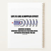 Het leven is als een Doppler Effect Waves Physics  Planner (Achterkant)