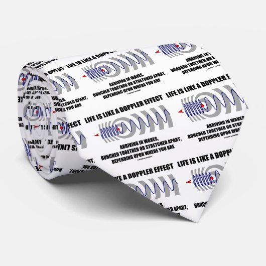 Het leven is als een dopplereffect dat ontstaat in stropdas (Opgerold)