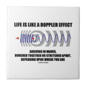 Het leven is als een dopplereffect dat ontstaat in tegeltje (Voorkant)