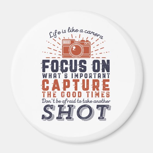 Het leven is als een fotografe prijsopgave voor ca magneet (Voorkant)