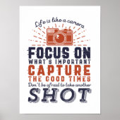 Het leven is als een fotografe prijsopgave voor ca poster (Voorkant)