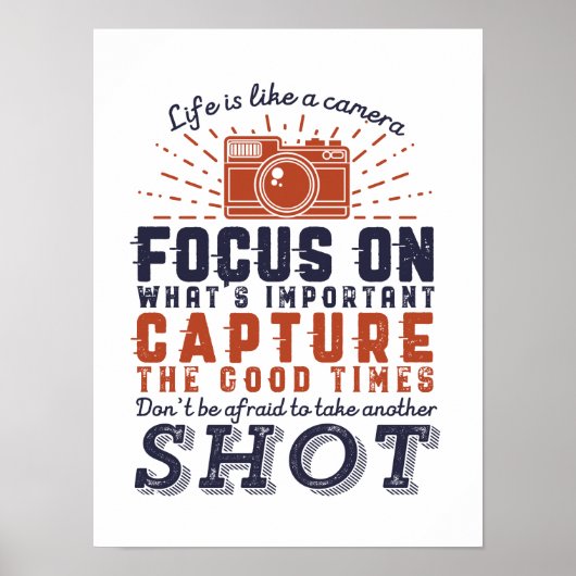 Het leven is als een fotografe prijsopgave voor ca poster (Voorkant)