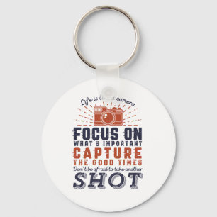 Het leven is als een fotografe prijsopgave voor ca sleutelhanger