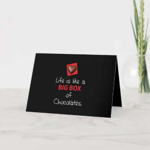 het leven is als een grote doos chocolade kaart