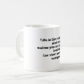 Het leven is als een hondenwedloop,                koffiemok (Voorkant links)