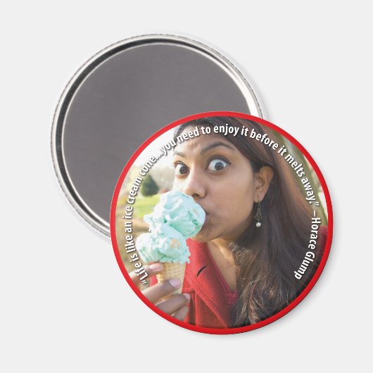 Het leven is als een ijsco magneet (Voorkant / Achterkant)