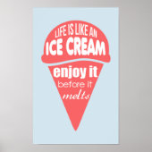 Het leven is als een ijskreet poster (Voorkant)