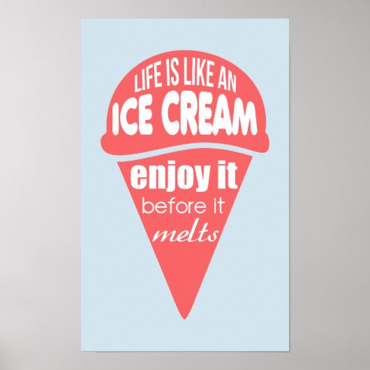 Het leven is als een ijskreet poster (Voorkant)