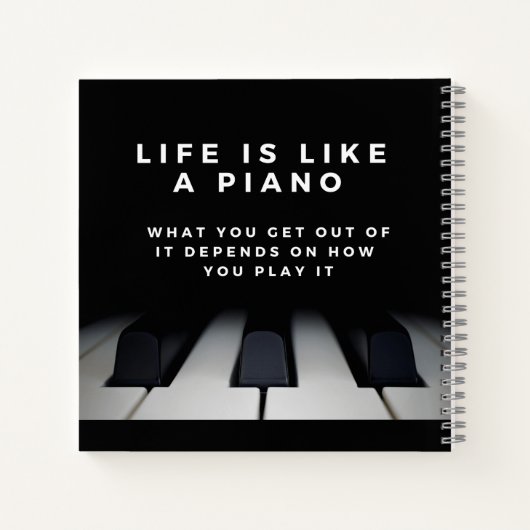 Het leven is als een Inspirerend Notitieboek (Achterkant)