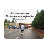 Het leven is als een marathonmagneet magneet (Horizontaal)