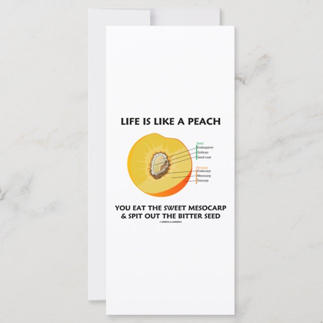 Het leven is als een peach Eat Sweet Mesocarp Spit (Voorkant)