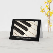 Het leven is als een piano kaart (Gele Bloem)