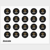 Het leven is als een piano ronde sticker (Vel)