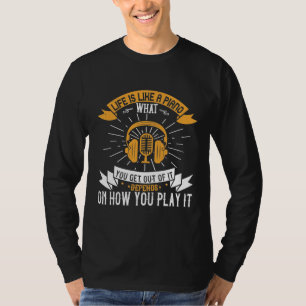 Het leven is als een piano t-shirt
