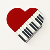 "Het leven is als een pianokiantoetsenbord" Notitieboek (Achterkant)