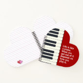 "Het leven is als een pianokiantoetsenbord" Notitieboek (Binnen)