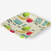 Het leven is als een picknick papieren bordje (Gebogen)