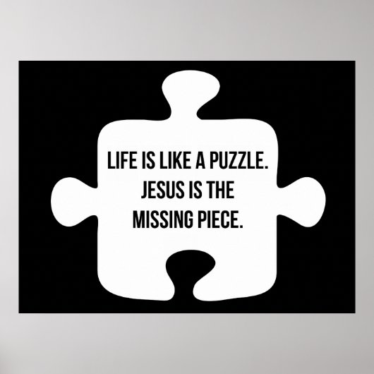 Het leven is als een puzzel poster (Voorkant)
