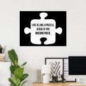Het leven is als een puzzel poster (Thuiskantoor)