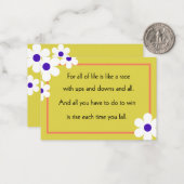 Het leven is als een race citaat notitiekaart notitiekaartje (Voorkant / Achterkant in situ)