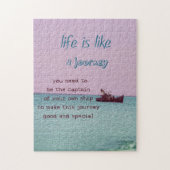 Het leven is als een reis Inspirerend digitale kun Legpuzzel (Verticaal)