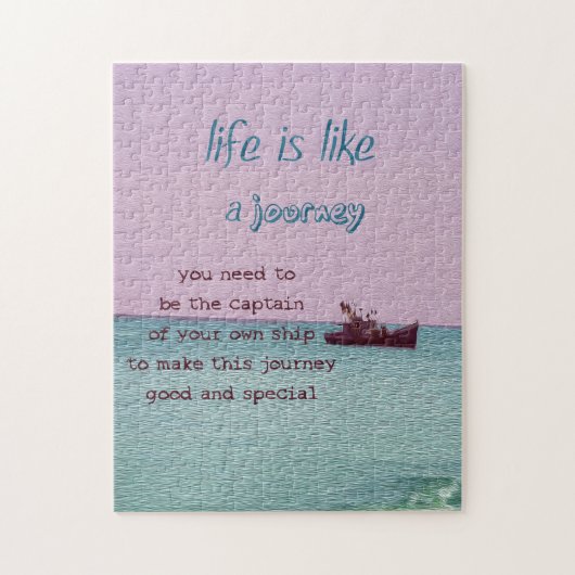 Het leven is als een reis Inspirerend digitale kun Legpuzzel (Verticaal)