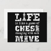 het leven is als een schaakspel dat met elk van de feestdagenkaart (Voorkant / Achterkant)