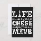 het leven is als een schaakspel dat met elk van de kaart (Voorkant)