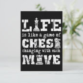 het leven is als een schaakspel dat met elk van de kaart (Staand voorkant)