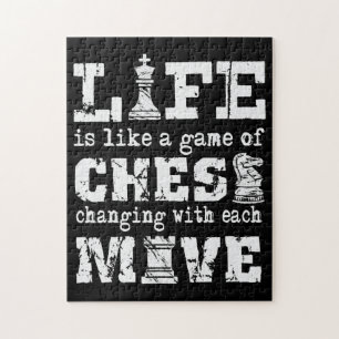 het leven is als een schaakspel dat met elk van de legpuzzel