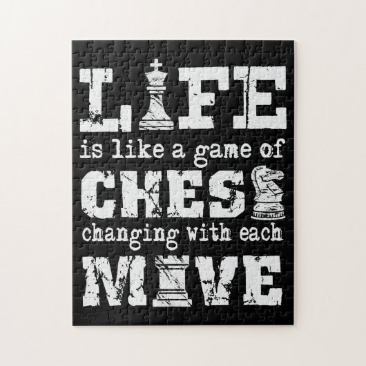 het leven is als een schaakspel dat met elk van de legpuzzel (Verticaal)