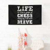 het leven is als een schaakspel dat met elk van de spandoek (Insitu)