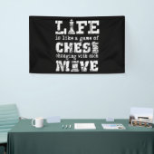het leven is als een schaakspel dat met elk van de spandoek (Beurs)
