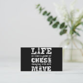 het leven is als een schaakspel dat met elk van de visitekaartje (Staand voorkant)