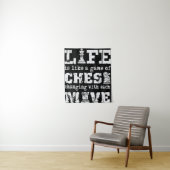het leven is als een schaakspel dat met elk van de wandkleed (In situ)