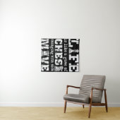 het leven is als een schaakspel dat met elk van de wandkleed (In Situ (horizontaal))