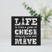 het leven is als een schaakspel , dat met elk van  kaart (Staand voorkant)