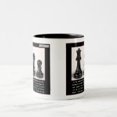 Het leven is als een schaakspel tweekleurige koffiemok (Center)