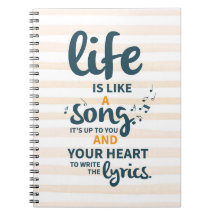 Het leven is als een Song Aanmoediging Succes Life